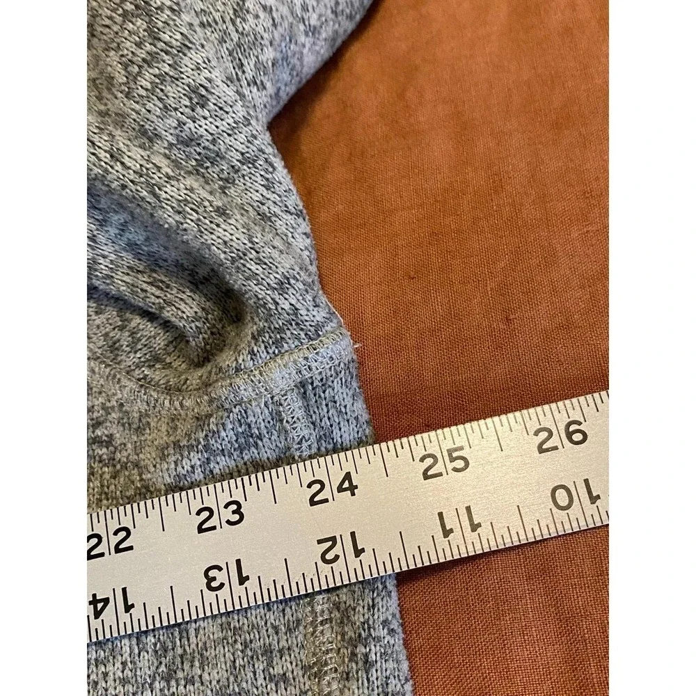 The North Face 1/4 Zip Fleece Jacket Arm Pocket Men XL Pullover Heather s1